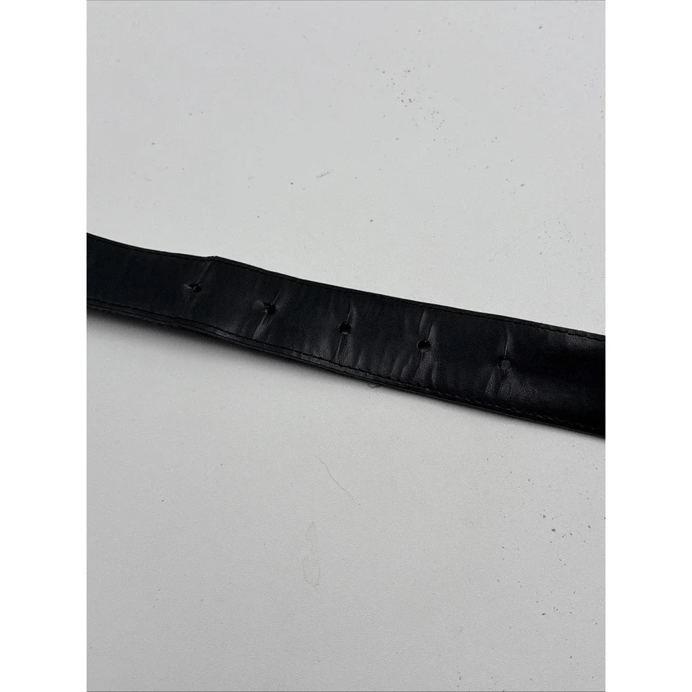 Vintage The Ritz Accessory Collection Belt 1998 Black Size M 35 Inch Silver Tone